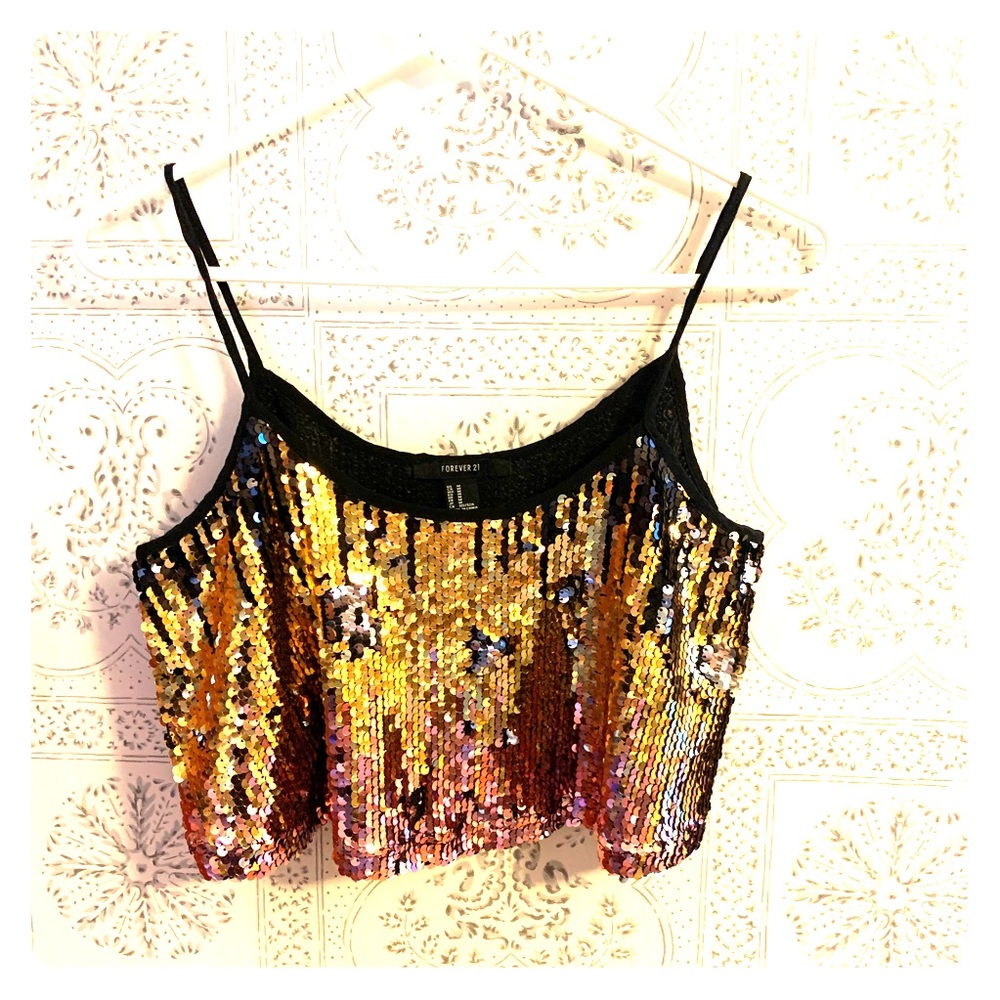 Forever 21 Sequin Crop Top